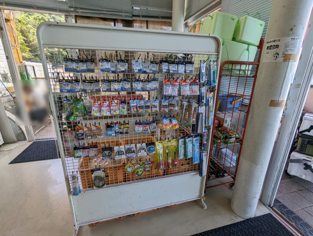 下津ピアーランドの売店で売られている釣具