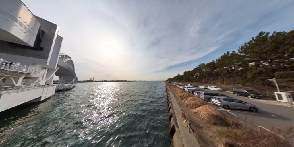 夢舞大橋のパノラマ写真